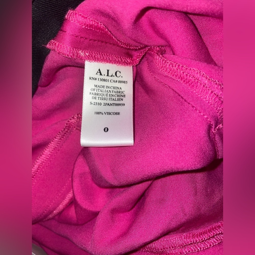 New! A.L.C. Flynn High-Waisted Pleated Trousers 💕 size 0 NWT! Disco Pink 🪩 - Picture 13 of 13